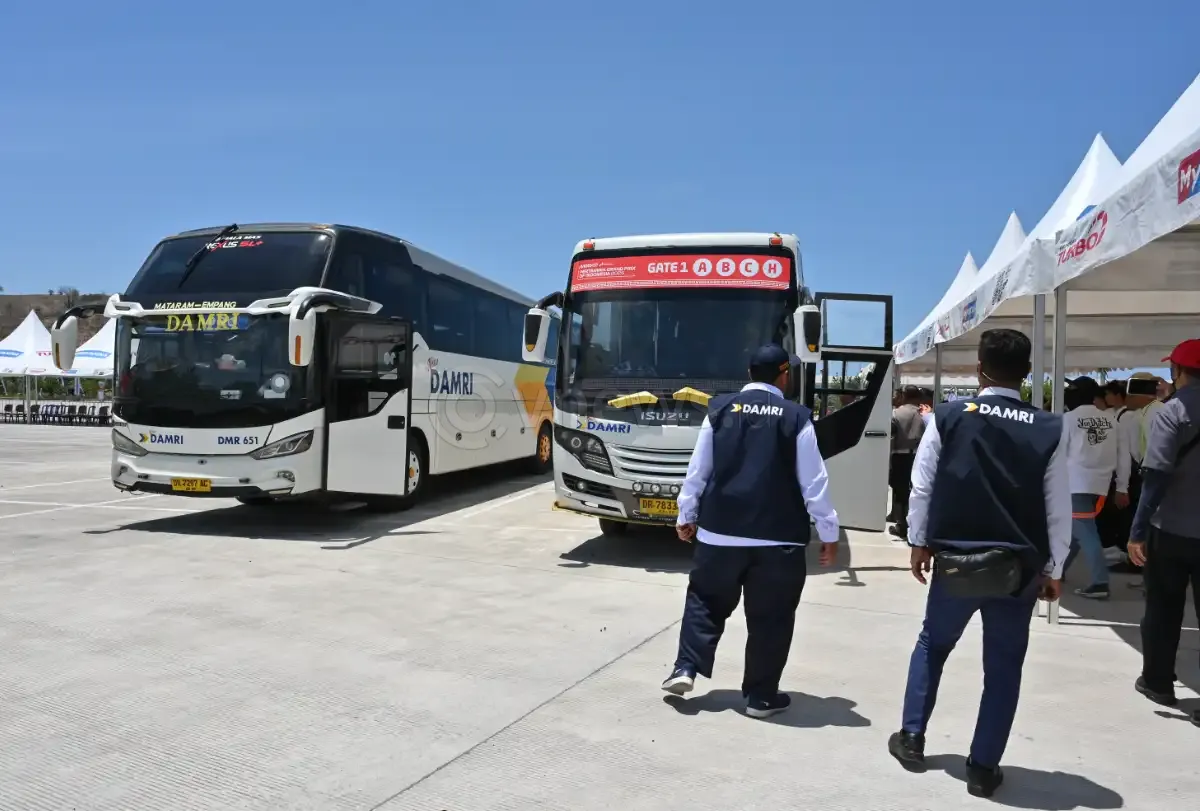 Layanan shuttle bus gratis penonton MotoGP Mandalika