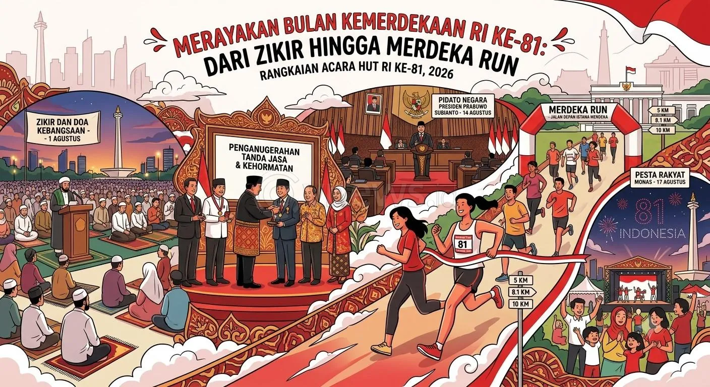 Agenda di Bulan Kemerdekaan RI ke-81: Ada Zikir Bersama hingga Merdeka Run