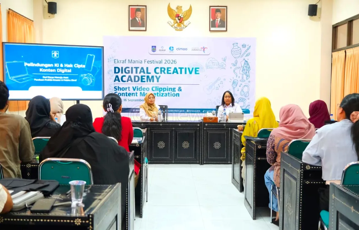 Digital Creative Academy Angkatan Kelima, Disparekraf NTB Dorong Pelaku Ekraf Kuasai Konten Digital dan HAKI