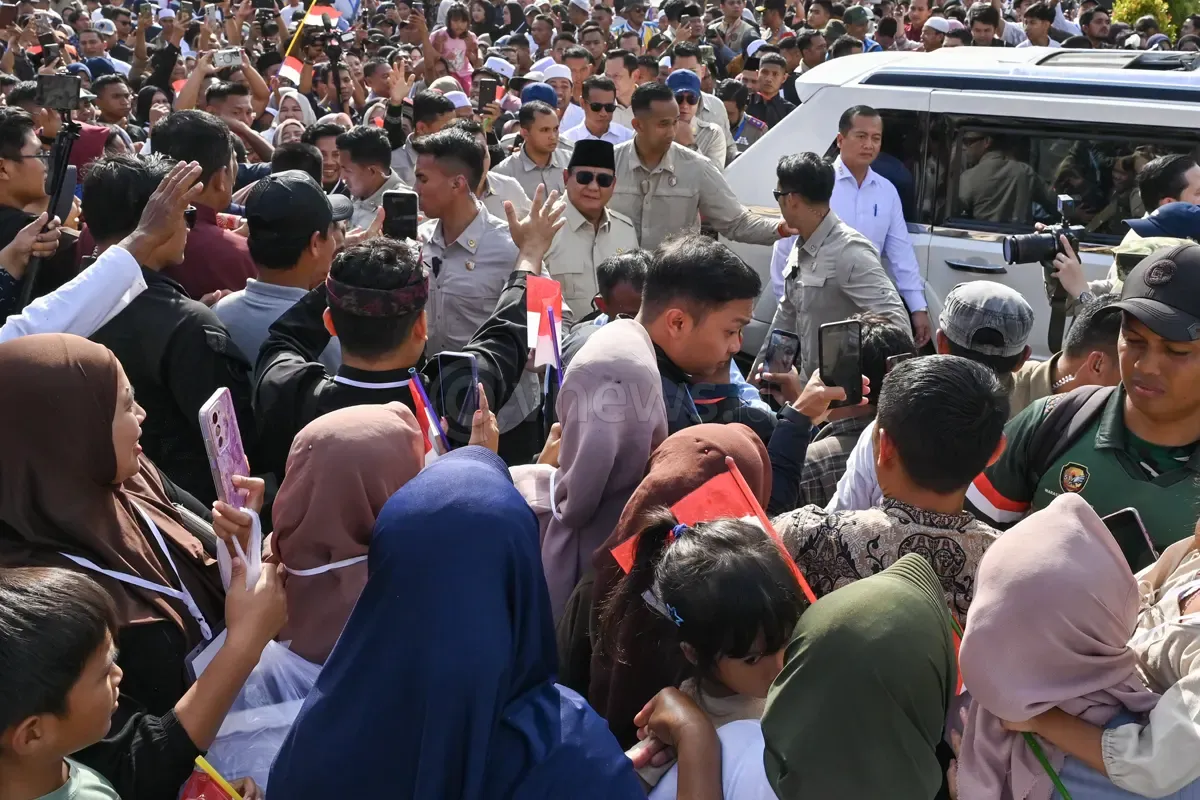 Presiden Prabowo Subianto resmikan Bendungan Meninting