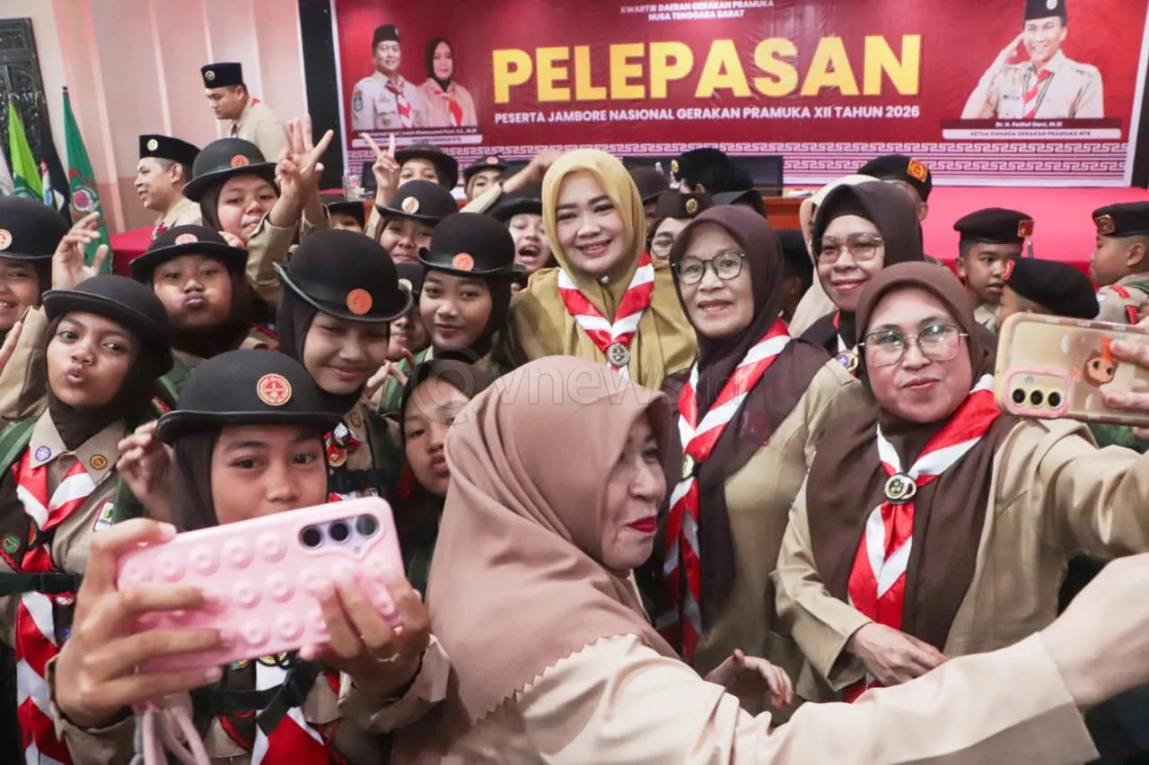 Wagub NTB Lepas 465 Anggota Kontingen Jambore Nasional XII 2026 ke Cibubur